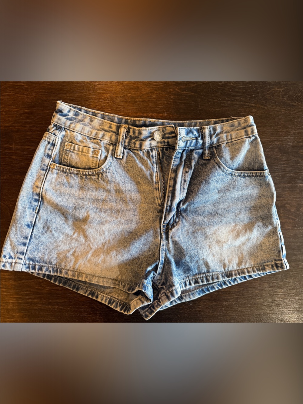 SHEIN Light Blue Washed Denim Shorts